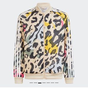 Adidas youth L fits women’s small ANIMAL PRINT SST TRACK JACKET